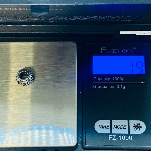 EUC Pandora 791170NCK Silver Shimmering Blossom Bead w/ Clear & Black Pave CZ - Picture 6 of 6